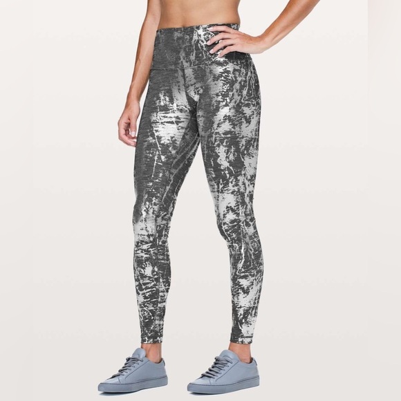 Lululemon Wunder Under Hi Rise Tight *Brindle Foil 28" Crinkle Heather Brindle - Picture 4 of 14